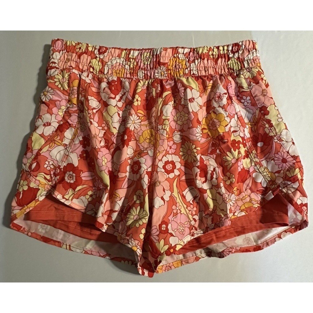 Avia Floral Athletic Shorts in Coral, Pink, Yellow